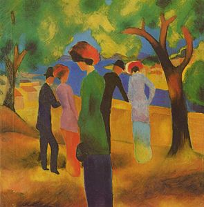 August Macke, Lady in a Green Jacket, 1913