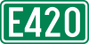 Cartouche signalétique représentant la E420