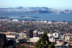 Downtown Berkeley viewed from the Berkeley Hills.