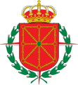 Escut de Navarra amb la creu llorejada de San Fernando usat durant el franquisme; va ser oficial entre 1937 i 1981