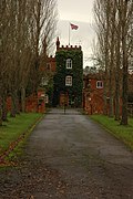 House viewed from the Gloucestershire Way which crosses its driveway