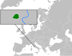 Kinaroroonan ng Lungsod ng Vaticano sa Europa.