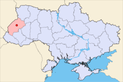 Vị trí Lviv trong Ukraina.
