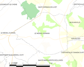 Poziția localității Le Mesnil-Germain