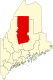 Map of Maine highlighting Piscataquis County