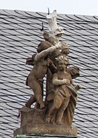 14. Trophäe: Unitas (Einigkeit) – Putto krönt Putto.