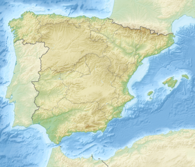 Mapa de localização/Espanha/relevo