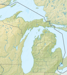 Location of Munro Lake in Michigan, USA.