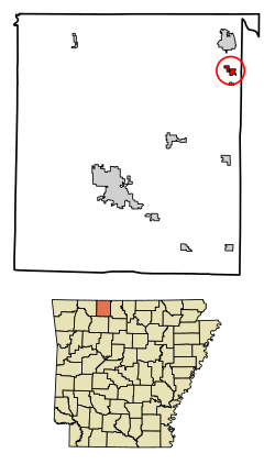 Location of Lead Hill in Boone County, Arkansas.