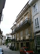 Casas de Francisca Herrera (esquerda) e Rosalía (dereita) na rúa do Príncipe, A Coruña.