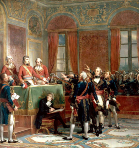 Installazione del Consiglio di Stato nel palazzo del Petit-Luxembourg, 25 dicembre 1799 (1856), Versailles, Museo di storia della Francia.