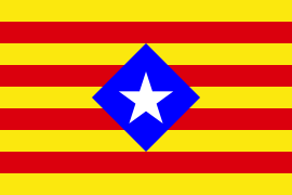 The first Estelada, with a blue rhombus, old version of the current blue design