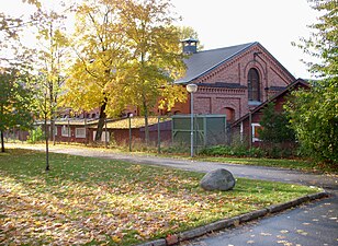 Gamla ridhuset före ombyggnad till bibliotek.