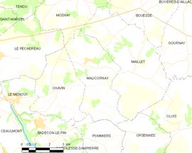 Mapa obce Malicornay