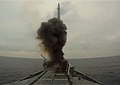 Missile launch from the corvette of the Pacific Fleet "Gromkiy"