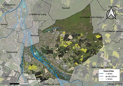 Carte orthophotogrammétrique de la commune.