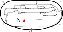 Track map of the speedway at Auto Club Speedway AKA California Speedway