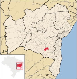 Localização de Anagé na Bahia