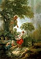 François Boucher: Landschaft mit Kirschpflückerin