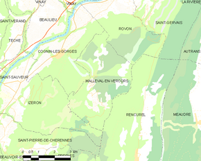 Poziția localității Malleval-en-Vercors