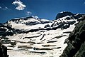 Monte Perdido (3355 m) und Cilindro de Marboré (3328 m) von der Brèche de Touquerouye gesehen