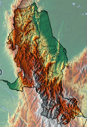 Voir sur la carte topographique du Norte de Santander (administrative)