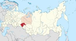 Die ligging van Tjoemen-oblast in Rusland.