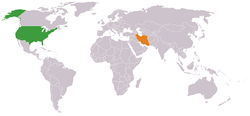 Lage von USA und Iran