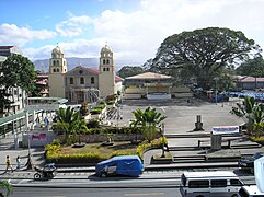 San Narciso, Zambales poblacion, showing the church and town plaza