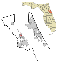 Location in Volusia County and the state of Florida