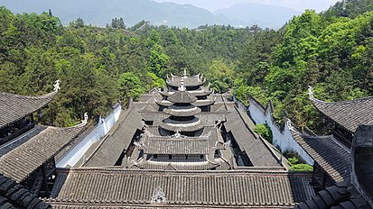 Pemandangan dari udara, Kota Kekaisaran Tusi Enshi.