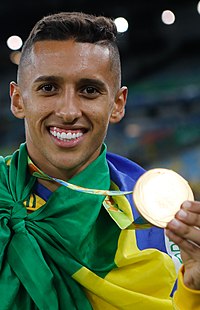 Marquinhos se zlatou olympijskou medailí (2016)