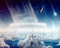 Chicxulub'a gök taşı çarpmasını gösteren bir illüstrasyon.