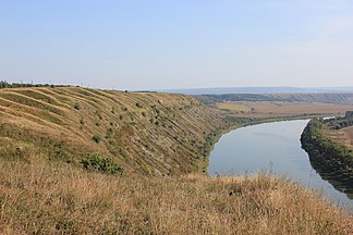 Einschnitt des Dnister in die Podolische Platte bei Salischtschyky