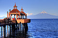 Frutillar, lago Llanquihue y volcán Osorno.