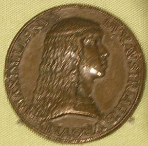 Medaglia di Massimiliano I d'Asburgo, 1477