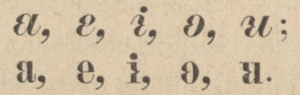 Les lettres de voyelles longues de Schreiber.