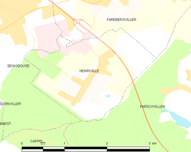 Mapa obce Henriville