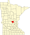 State map highlighting Benton County