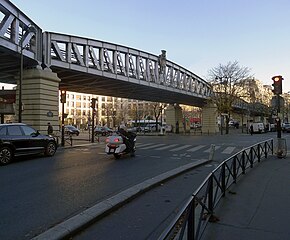 Le boulevard au niveau du carrefour avec la rue Lecourbe.