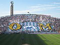 Tifo du Virage Nord avant le match OM-Le Mans (J04).