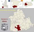 Розташування муніципалітету Утрера у провінції Севілья