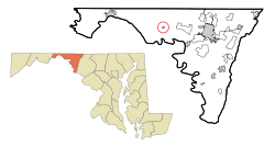 Location of Clear Spring, Maryland