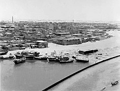 The Al Ras district in Deira and Dubai Creek in the mid 1960s