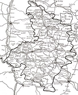 Mapa del Eichsfeld de 1900
