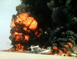מחבלים מפוצצים את המטוסים החטופים בשדה זרקא, אחד האירועים שהובילו לפרוץ מלחמת האזרחים הירדנית.