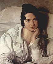 Francesco Hayez, Ritratto di Carolina Zucchi a letto o La malata (1825); olio su tela, 60×53 cm