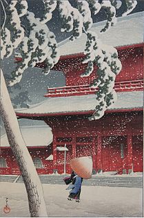 Shiba Zōjōji, Hasui Kawase, 1925.