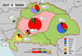 Image 40The Treaty of Trianon: Hungary lost 72% of its land, and sea ports in Croatia, 3,425,000 Magyars found themselves separated from their motherland. The country lost five of its ten biggest Hungarian cities. (from History of Hungary)