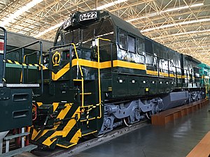 中國鐵道博物館內展示的ND5型0422號機車